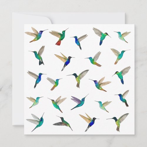 Tropical Hummingbirds Card for all occasions