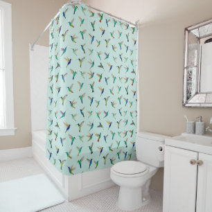 Tropical Hummingbirds Shower Curtain