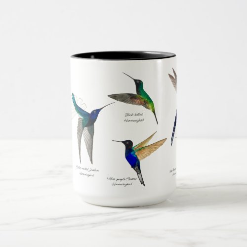 Tropical Hummingbirds Two_Tone Coffee Mug