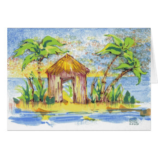 Tropical Hut Pop Art Cards