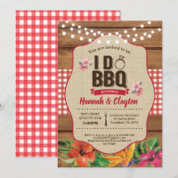 Tropical I do BBQ invitation. Engagement party