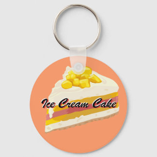 Tropical Ice Cream Cake Keychain