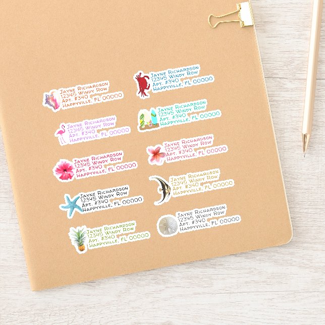 Tropical Images Return Address Stickers (Notebook)