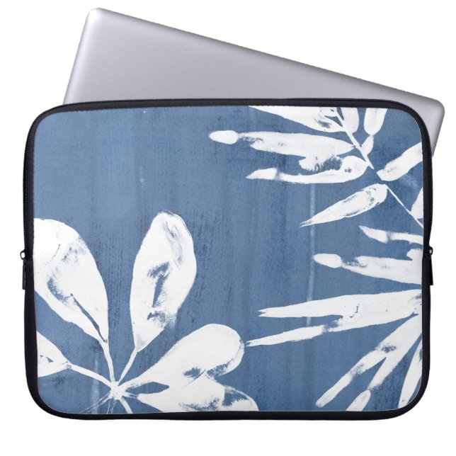 Tropical Indigo Impressions - Tropical Greenery Laptop Sleeve (Front)