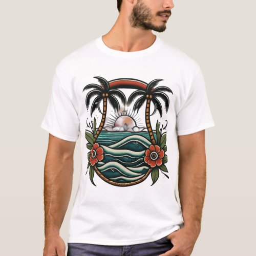 Tropical Ink Sailor Jerry Tattoo Art Inspired tee