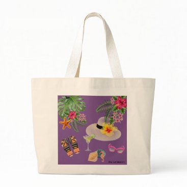 Tropical inspired large beach bag Tropical inspired large beach bag