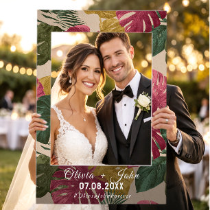 Tropical Inspired Wedding Instagram Photo Prop Selfie Frame