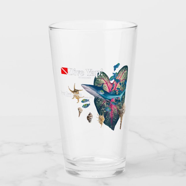 Tropical Invitation Glass (Front)