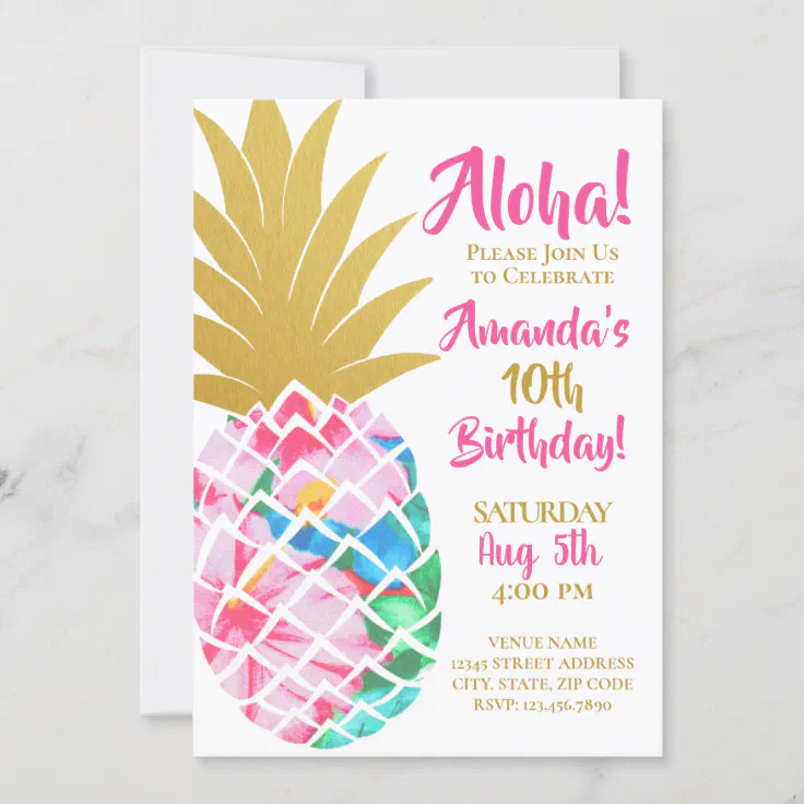 Tropical Invitation, Luau Invitation Zazzle