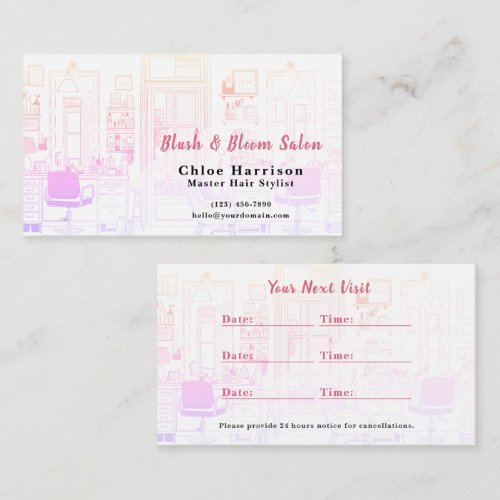 Tropical Ipanema Hair Salon Appointment Card &amp;