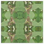Tropical Iridescent Green Butterfly Patterned Fabric