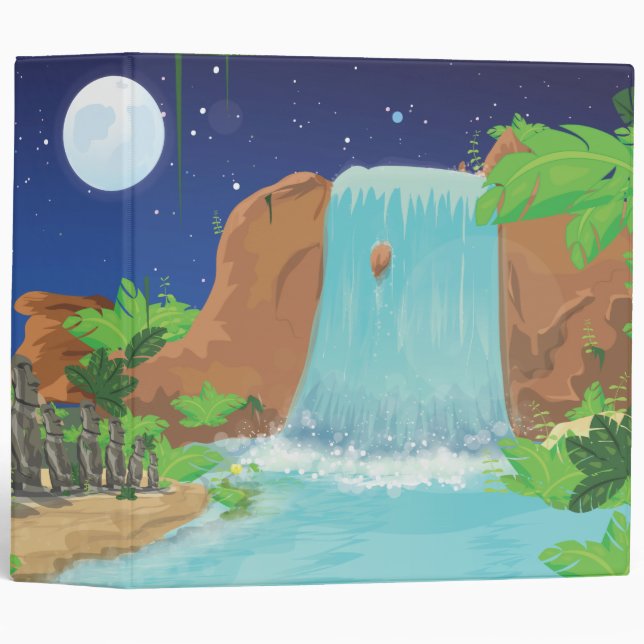 Tropical island 3 ring binder (Front/Spine)