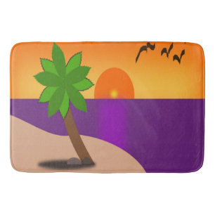 TROPICAL ISLAND BATHROOM MAT