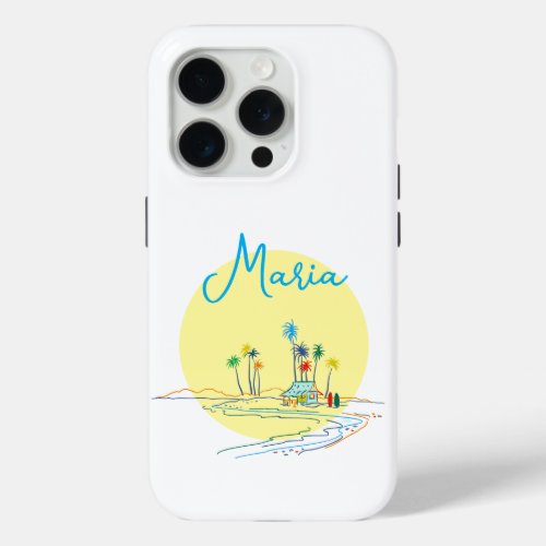 Tropical Island Beach iPhone 15 Pro Case