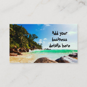 Tropical Island Beach Getaway Business Card