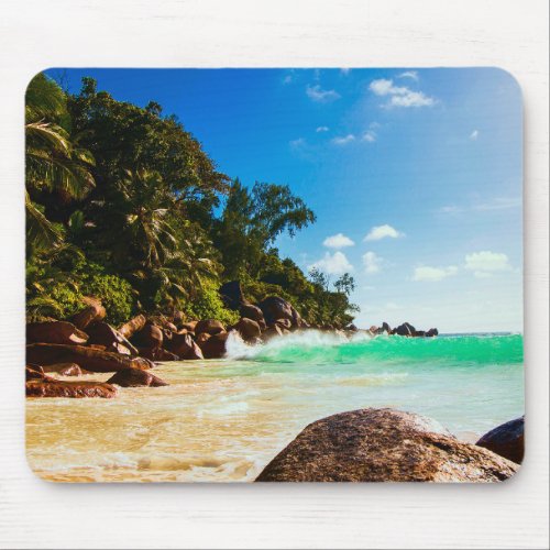 Tropical Island Beach Getaway Mouse Pad