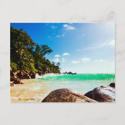 Tropical Island Beach Getaway Postcard