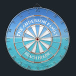 Tropical Island Beach House Family Name Dart Board<br><div class="desc">Tropical Island Beach House Family Name</div>