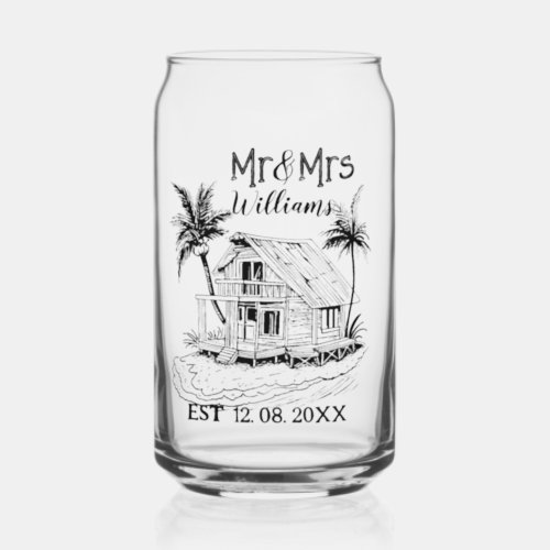 Tropical Island Beach Hut Name Est Mr And Mrs Can Glass