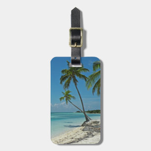 Tropical Island Beach Luggage Tag