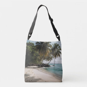 Tropical Island Beach Ocean Green Blue Photo Crossbody Bag