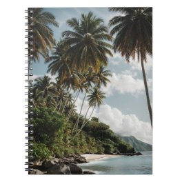 Tropical Island Beach Ocean Green Blue Photo Notebook