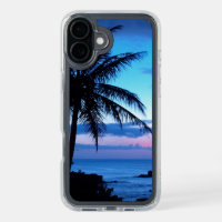 Tropical Island Beach Ocean Pink Blue Sunset Photo