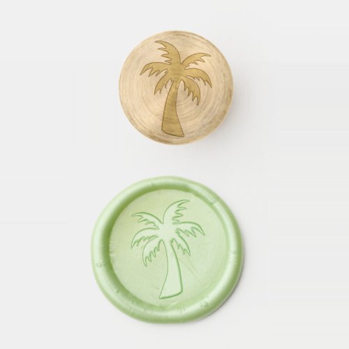 Tropical Island Beach Palm Tree Hawaii Florida Wax Seal Stamp