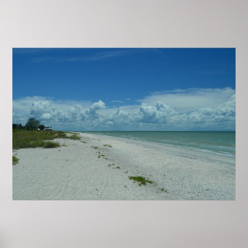 Tropical Island Beach Photo Sanibel Florida Poster