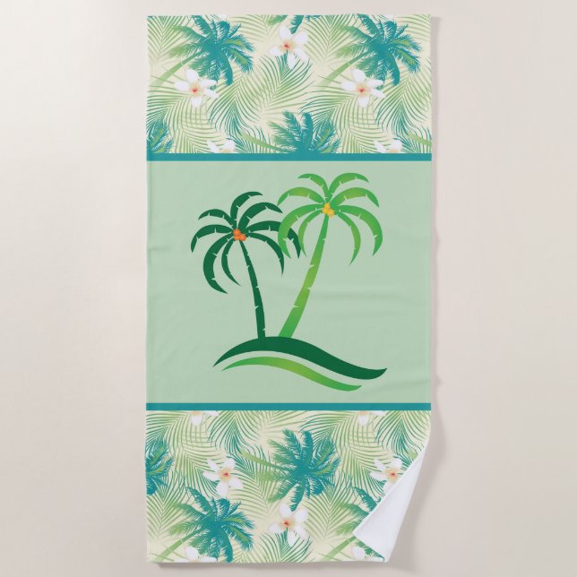 Tropical Island Beach Towel (Front)