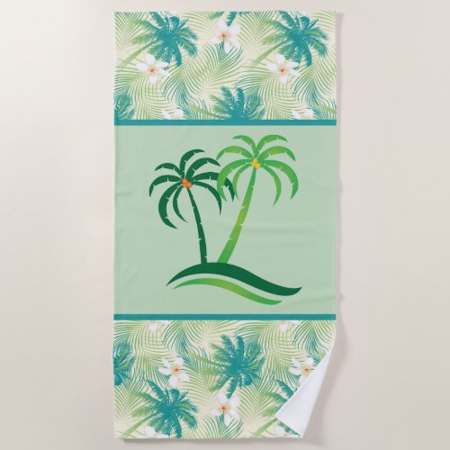 Tropical Island Beach Towel