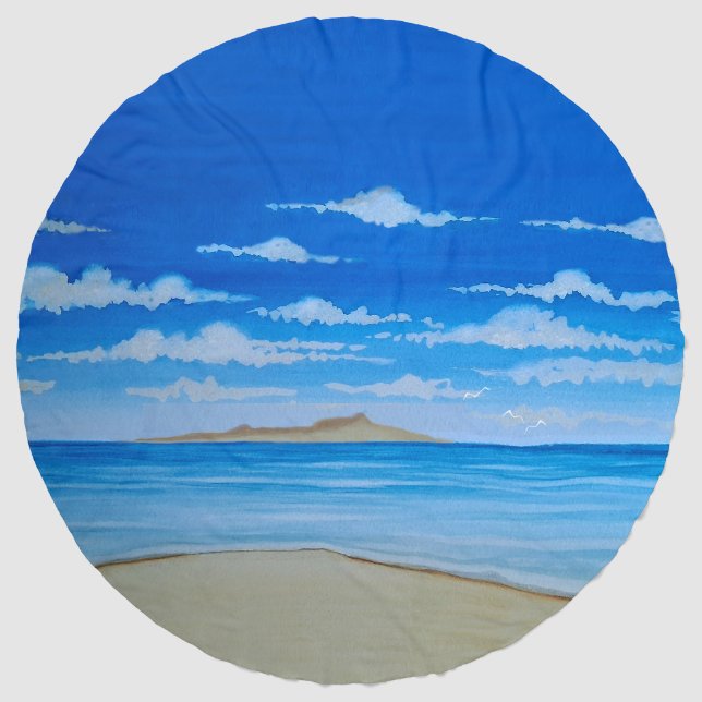 Tropical Island  Beach Towel (Front)