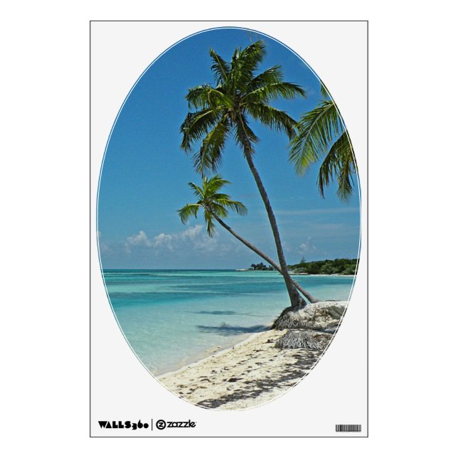Tropical Island Beach Wall Decal (Front)
