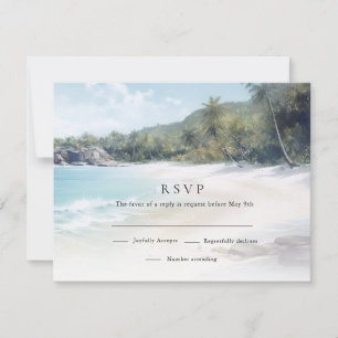 Tropical Island Beach Wedding RSVP
