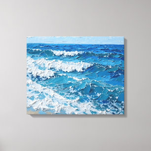 Tropical Island Beach Wrapped Canvas   Coastal Oce Print