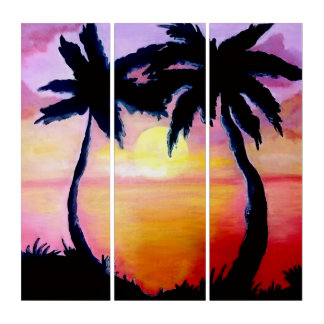 Tropical Island Breeze Triptych