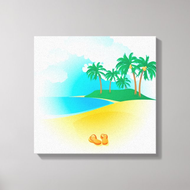 Tropical Island Canvas Print (Front)