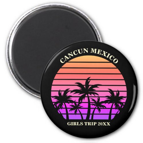 Tropical Island Custom Beach Palm Tree Girls Trip Magnet