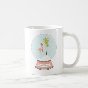 Tropical Island Flamingo Christmas - Pink Coffee Mug