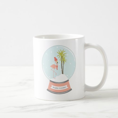 Tropical Island Flamingo Christmas _ Pink Coffee Mug