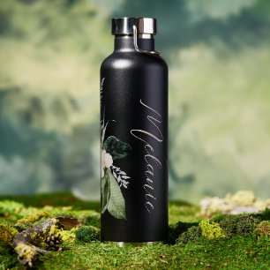 Tropical Island Greenery Floral Water Bottle