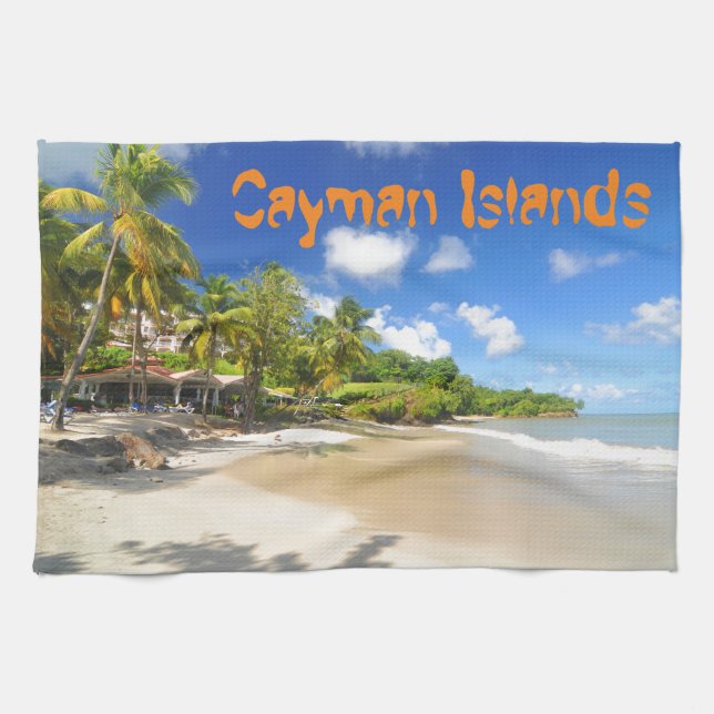 Tropical island in Cayman Islands Towel (Horizontal)