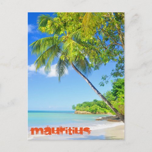 Tropical island in Mauritius Postcard
