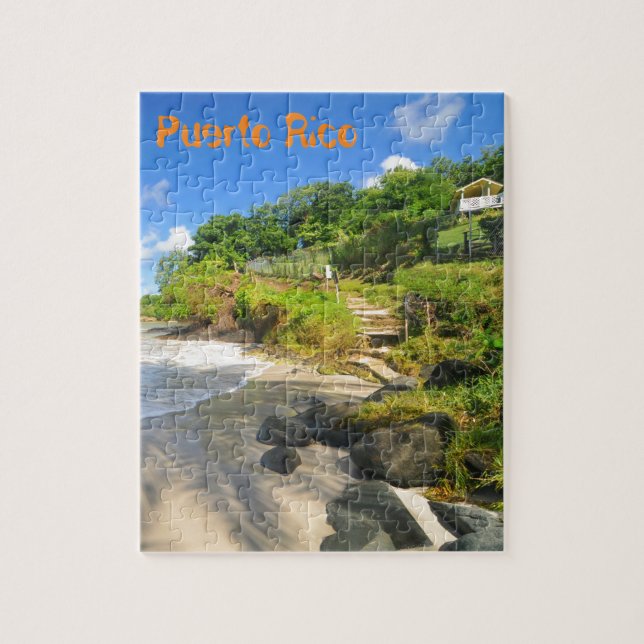 Tropical island in Puerto Rico Jigsaw Puzzle (Vertical)