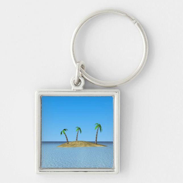 Tropical Island Keychain (Front)