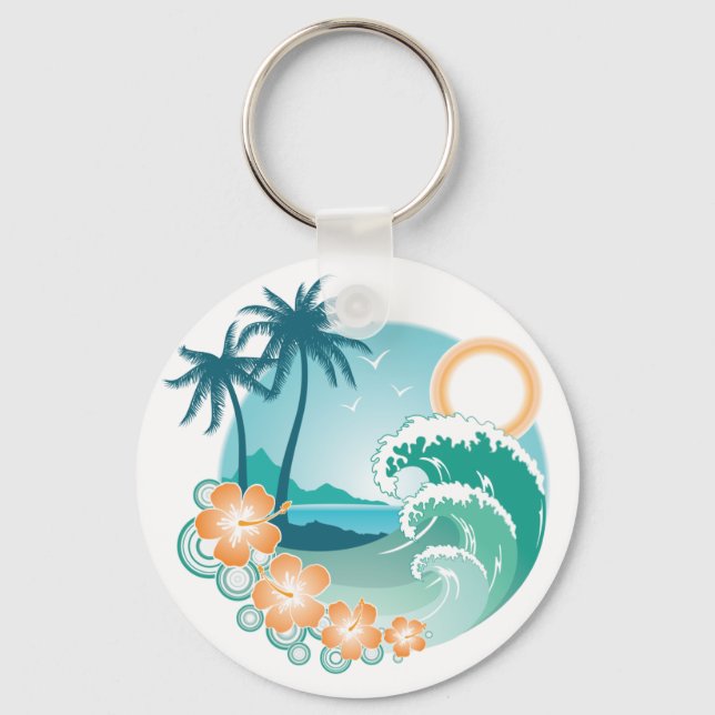 Tropical Island Keychain (Front)
