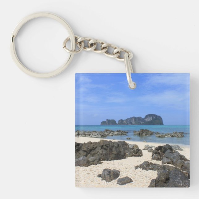 Tropical island keychain (Front)