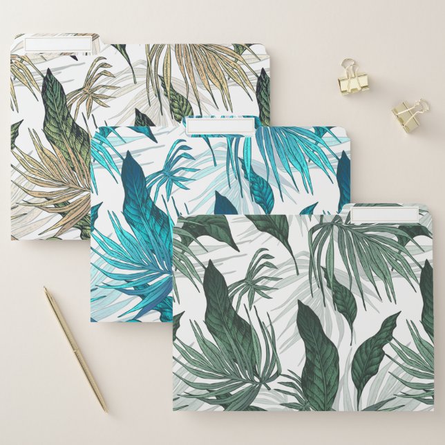 Tropical Island Leaves File Folder (Set)