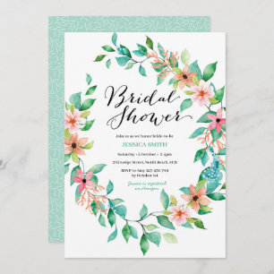 Tropical Island Luau Bridal Shower Invitation