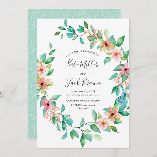 Tropical Island Luau Engagement Party invitation